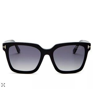 Tom Ford Selby 55mm Square Sunglasses Black